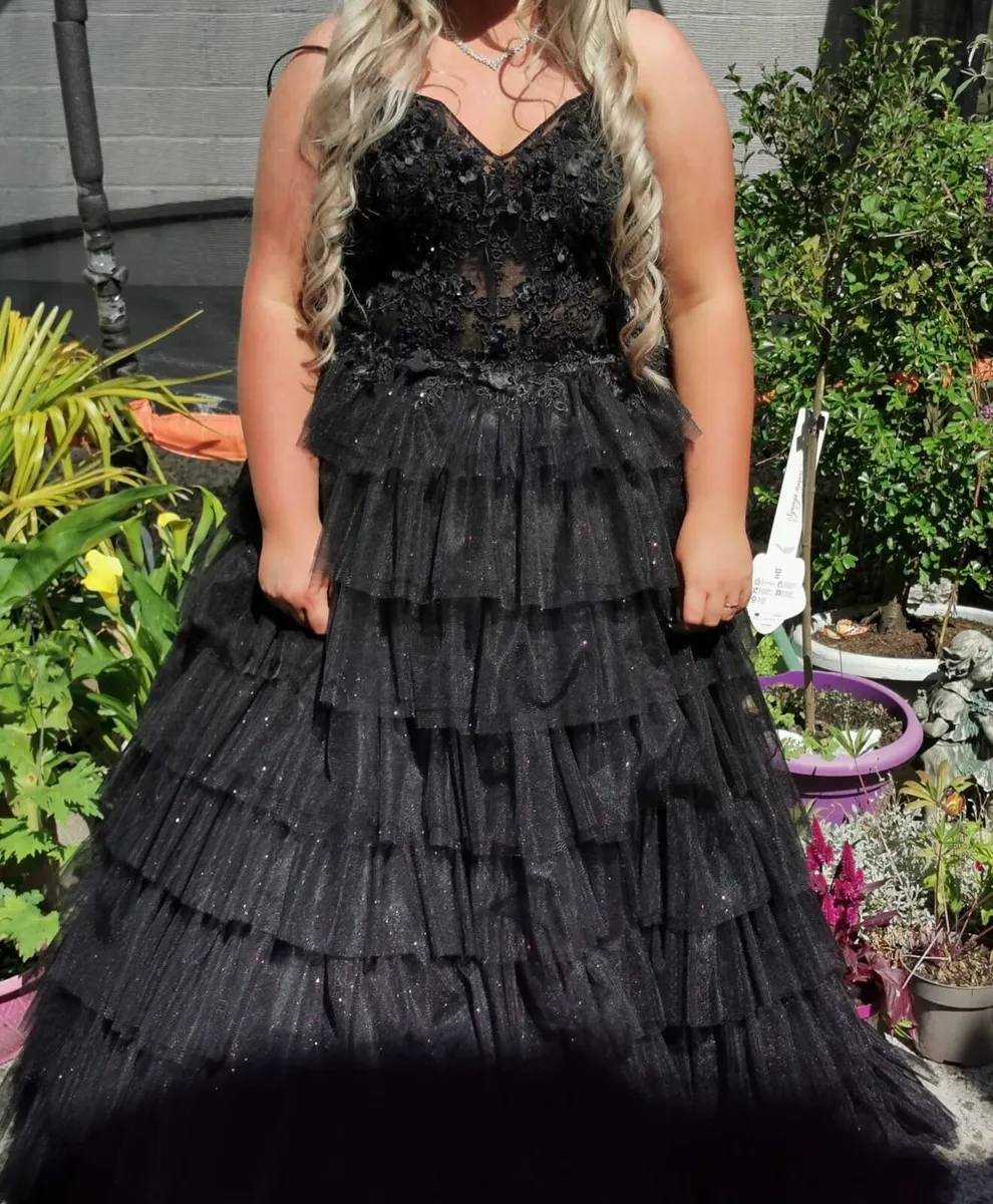 Dani’s closet Charlotte Black Ruffle Ballgown - Image 1