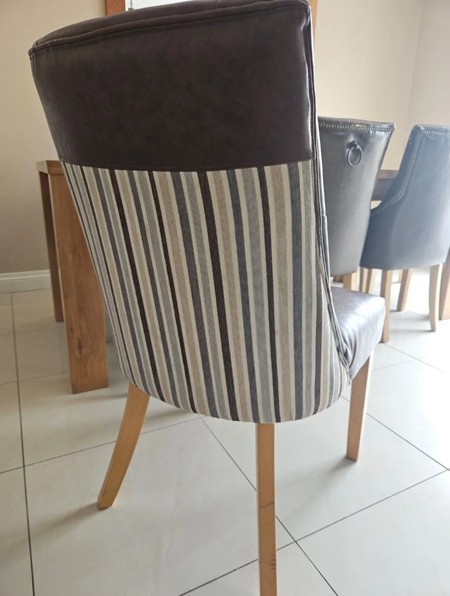 Kitchen Table (Solid Oak) & 8 Chairs - Image 3