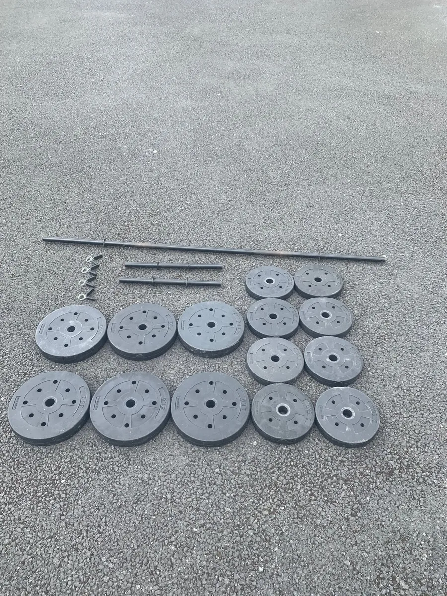 50kg dumbbells and barbell set - Image 2