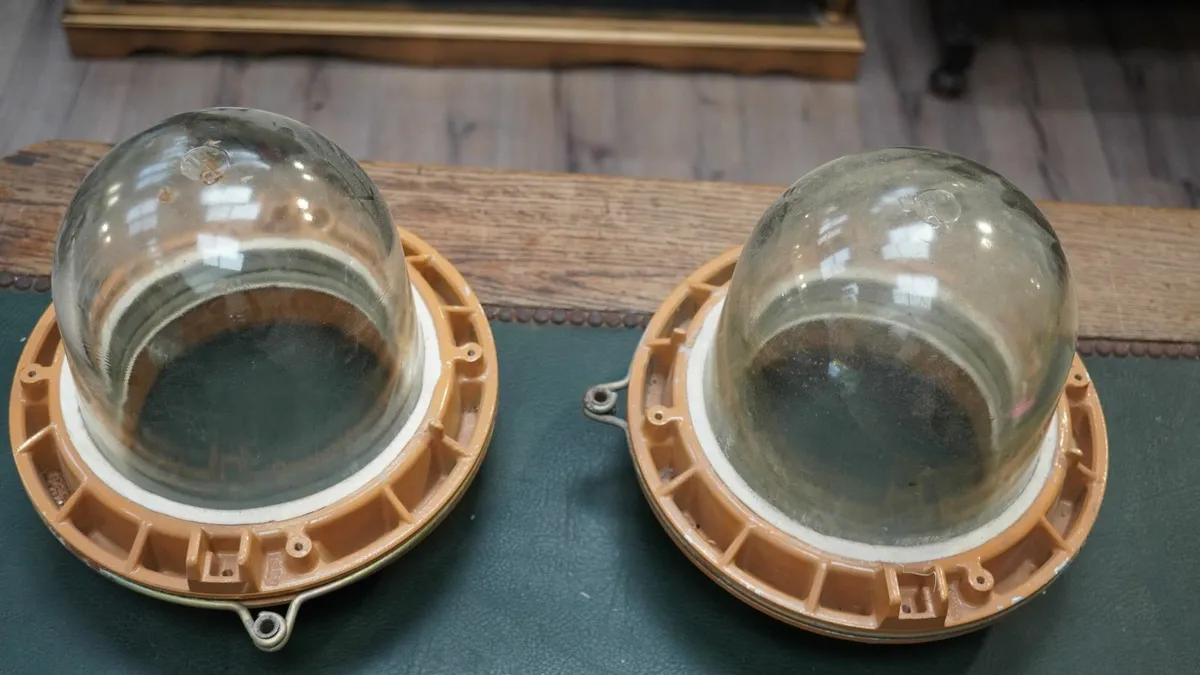 Set of 2 Industrial Explosion-Proof Glass Dome Lig - Image 2