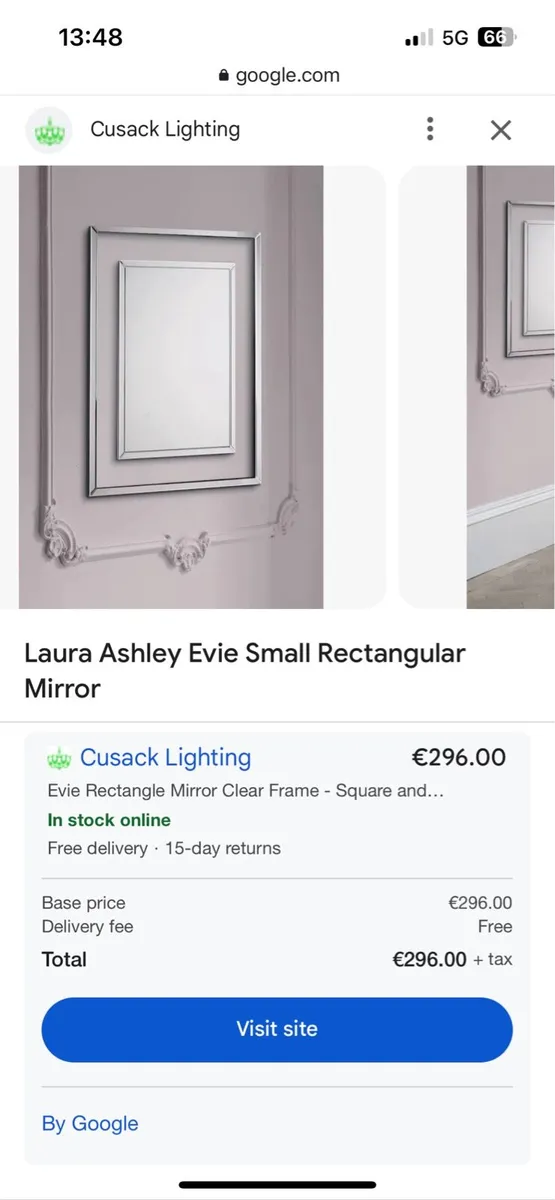 Laura Ashley mirror - new never used