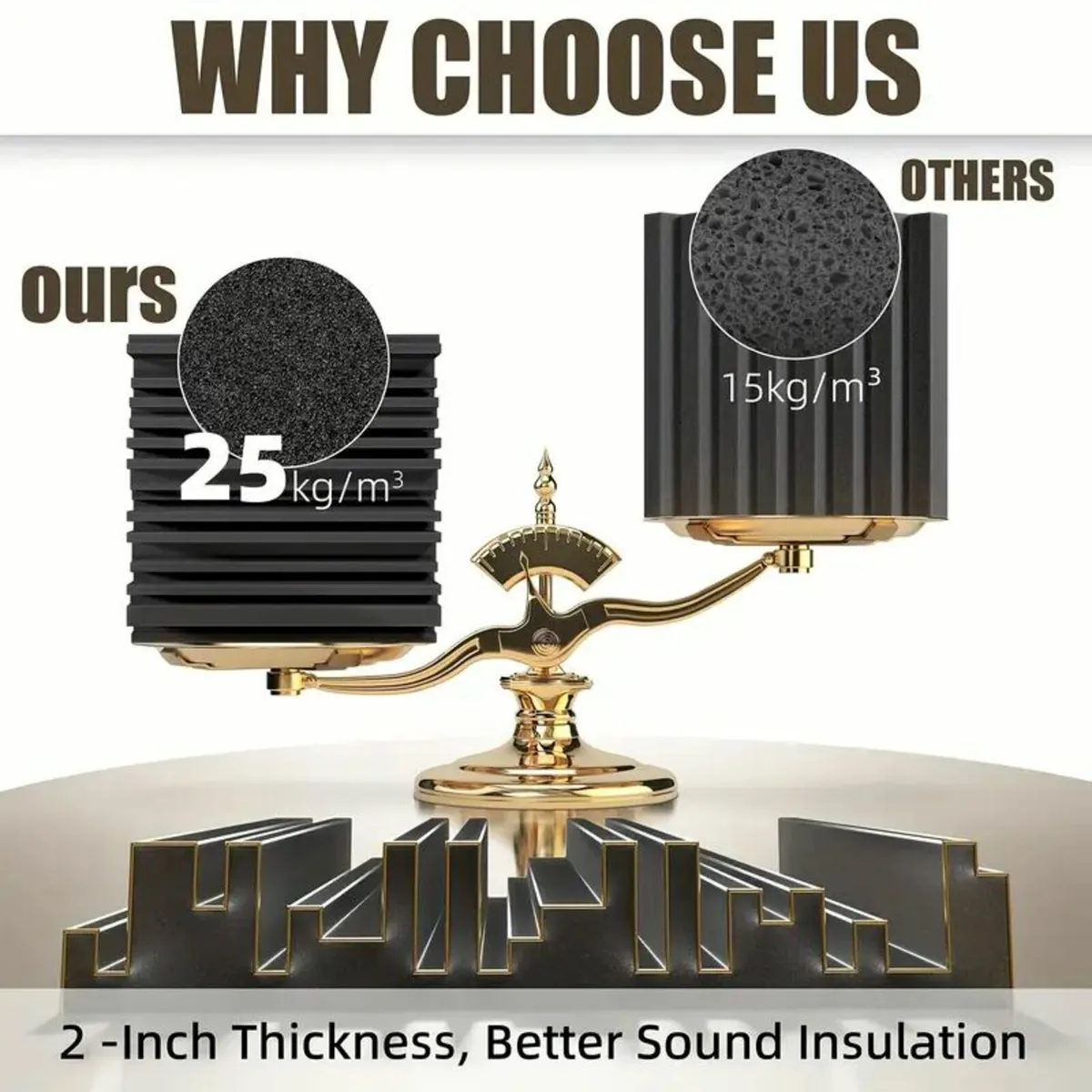 30pcs Black 30*30*5cm High-Density Soundpads - Image 4