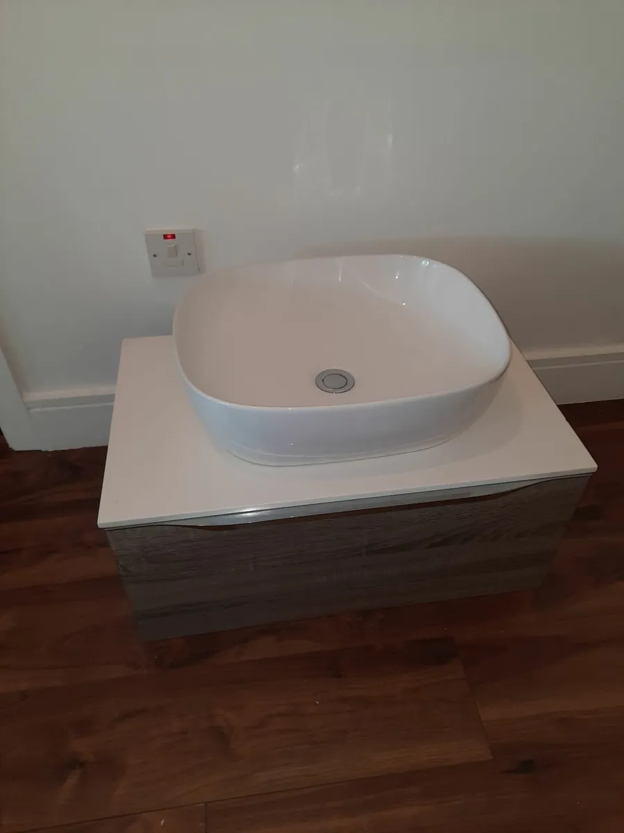 Bathroom sink, tap and floating counter top drawer - Image 4