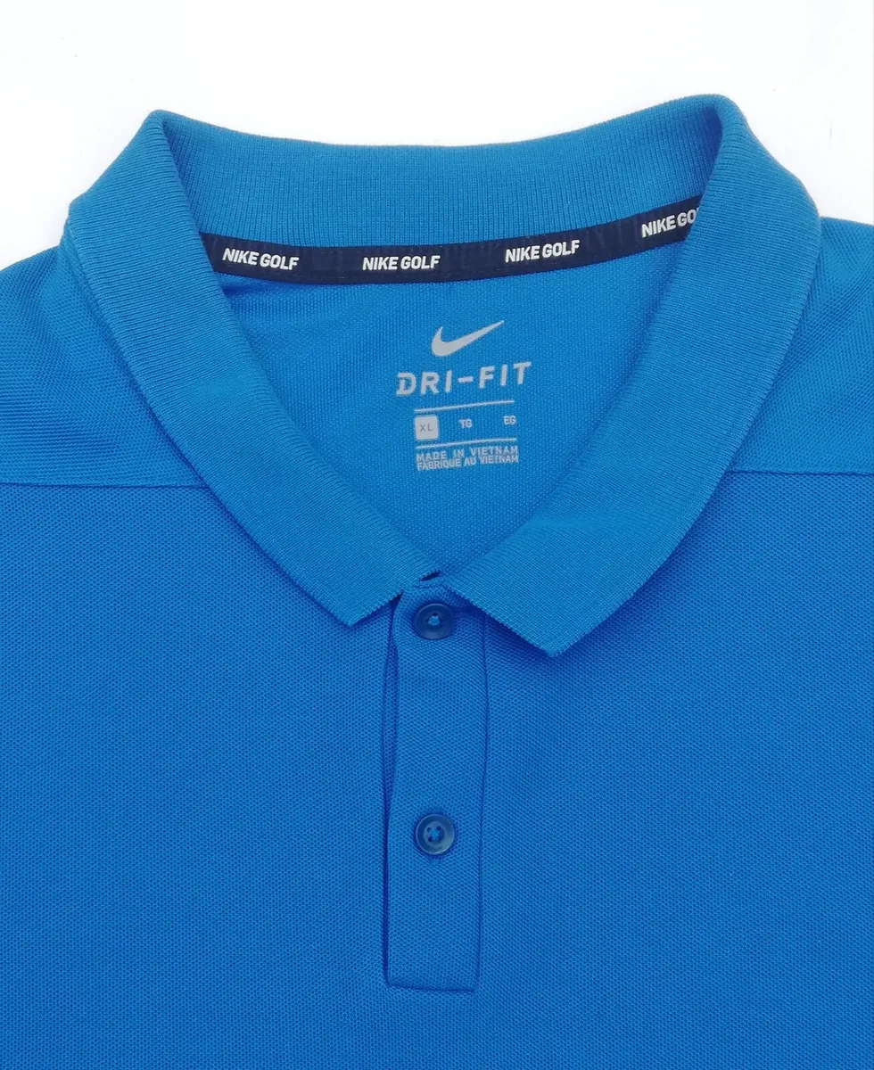 Nike Golf Dri-fit mens blue polo top - Image 3