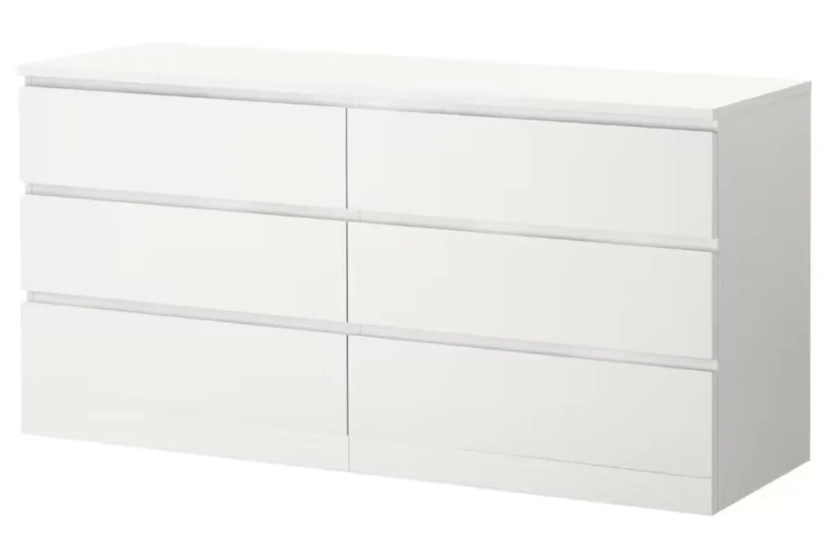 Chest of Drawers, IKEA, Large, White - Image 1