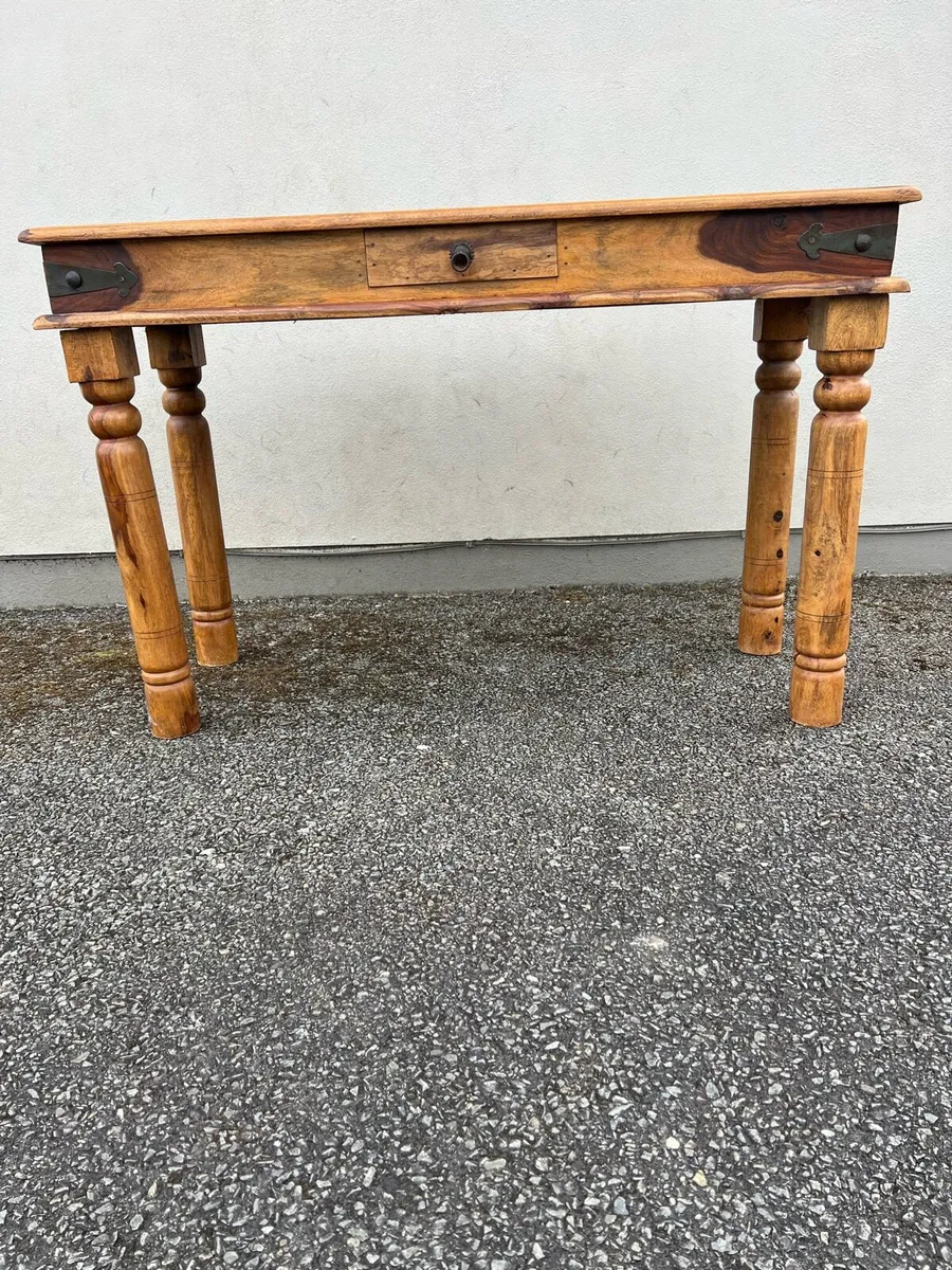 Dark wood hall console - Image 1