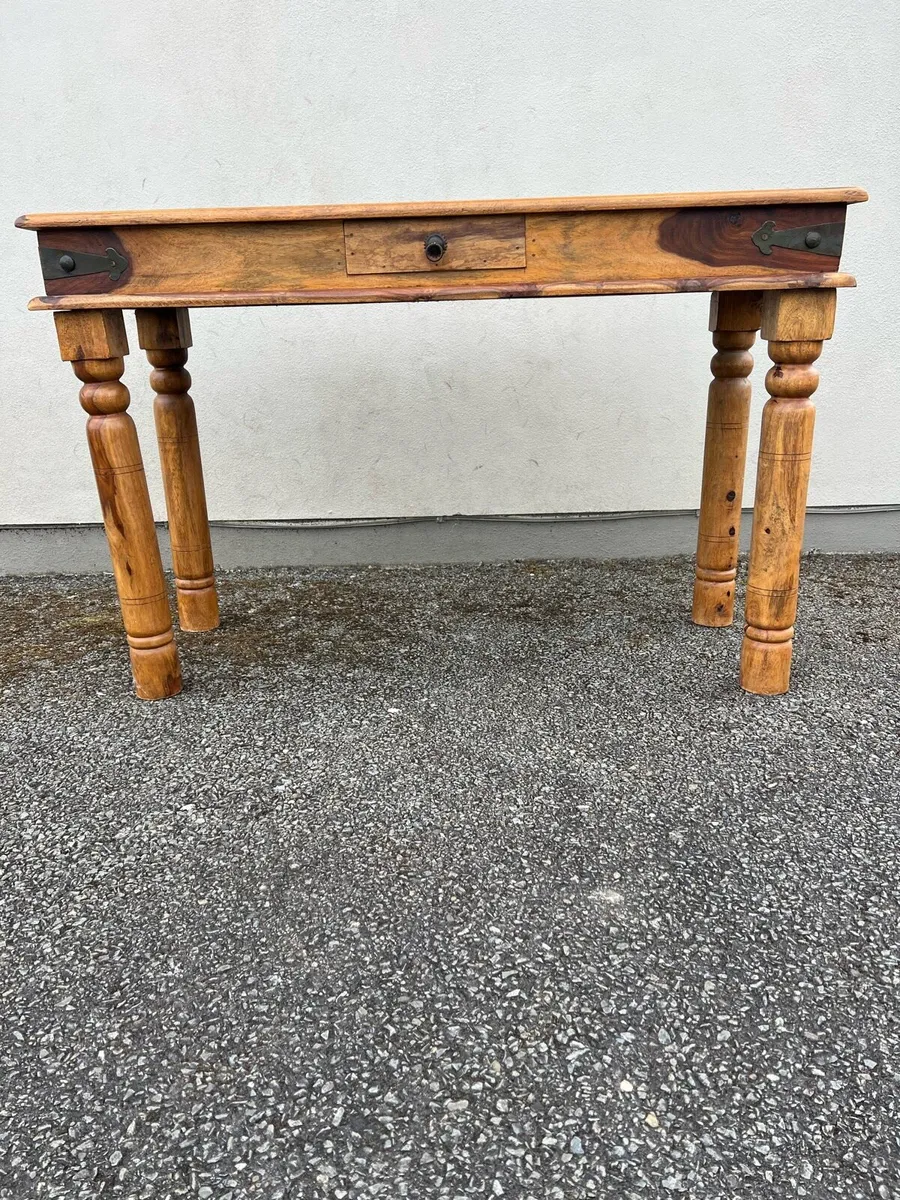 Dark wood hall console - Image 2
