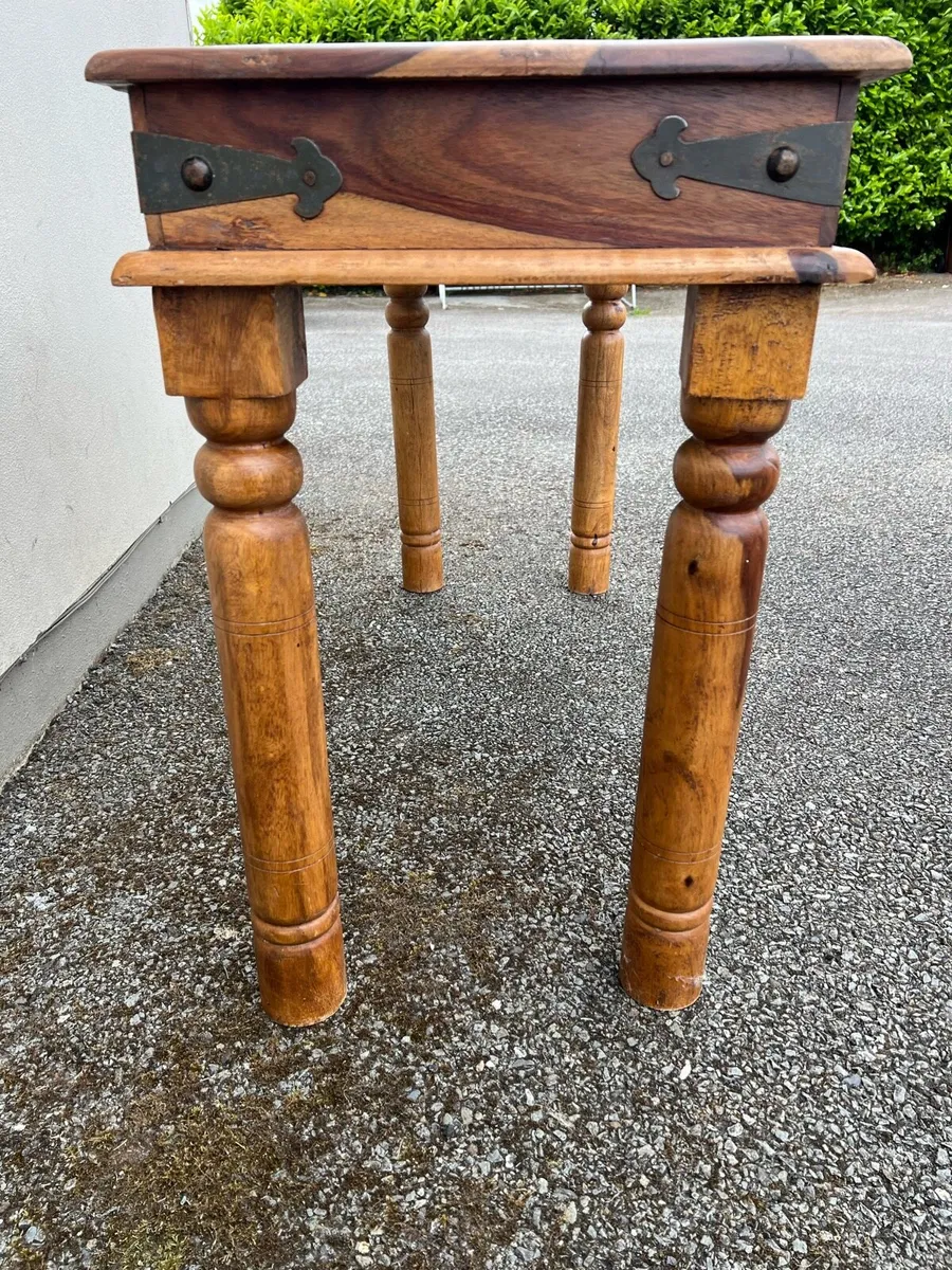 Dark wood hall console - Image 3