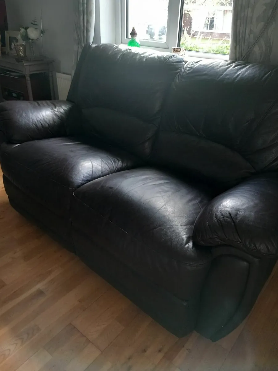 Leather Recliner Couch - Image 1