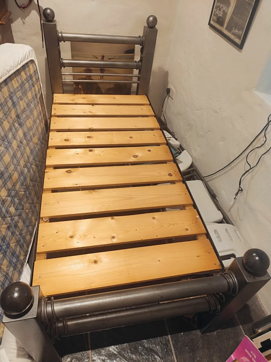 2 Metel Bed frames 1 double 1 single.
