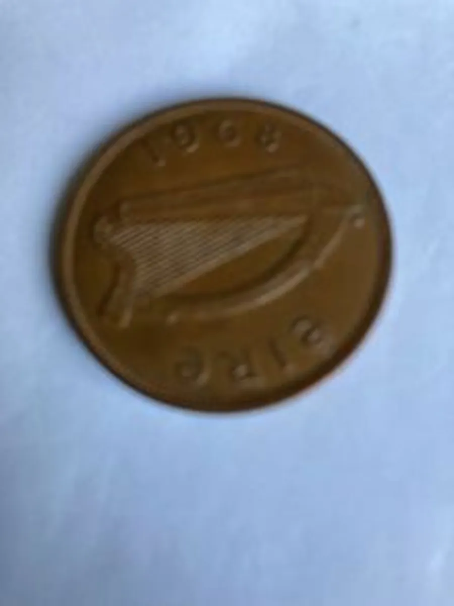 Irish Penny coin 1968