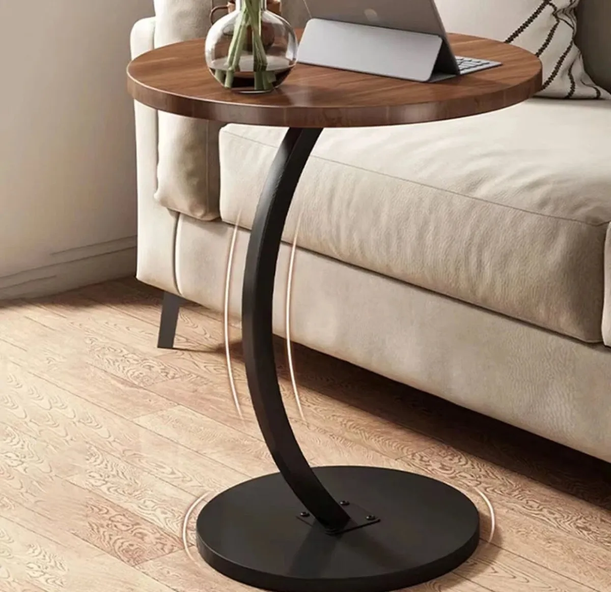 C Shaped Table Sofa End Side Table NEW - Image 4