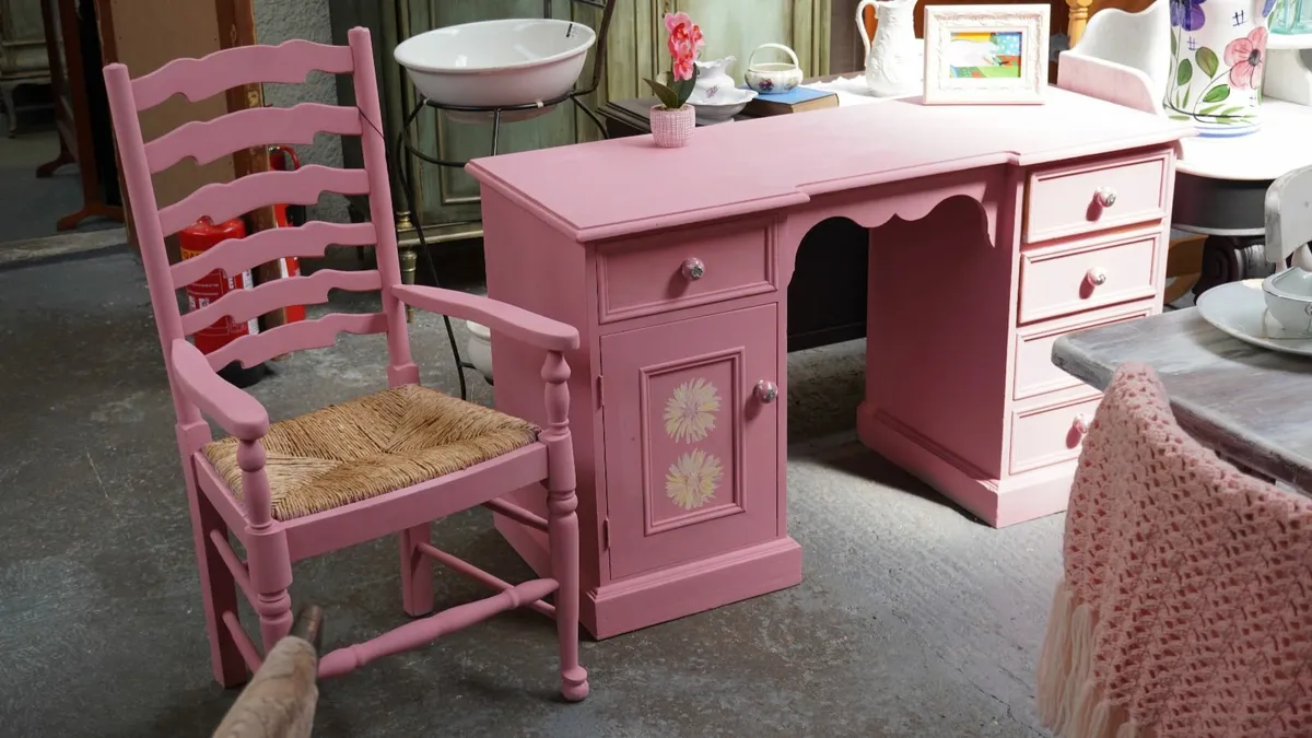 🎓 Vintage School Desk & Chair Set – Upcycled - Image 2