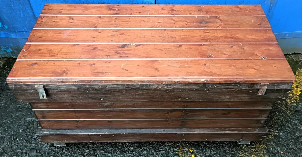 Vintage Wooden Chest - Image 3