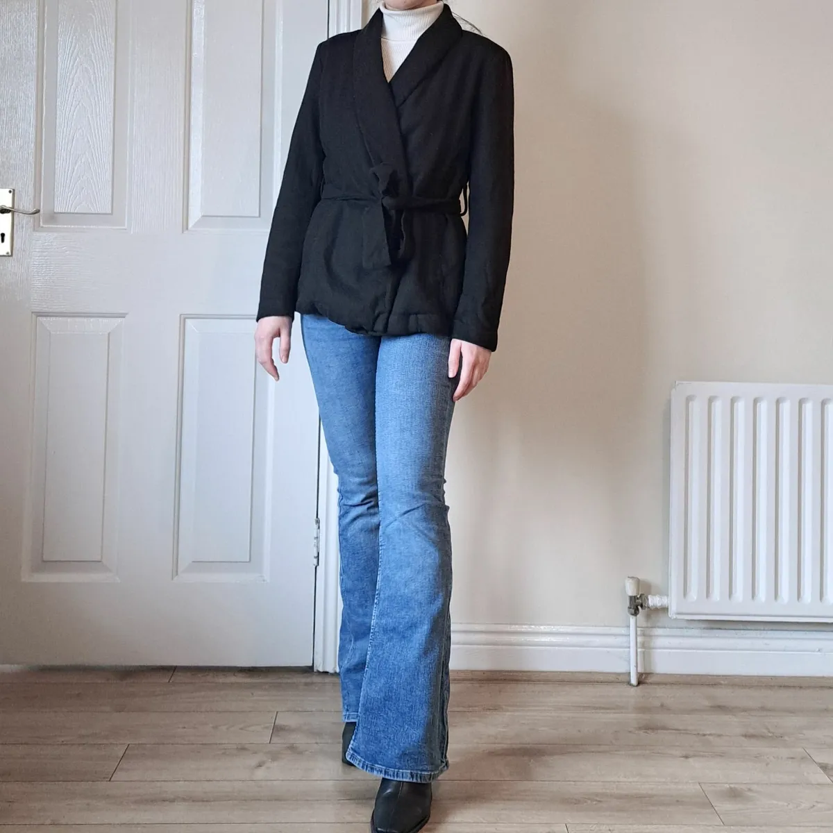 New Look Black Belted Blazer Jacket 10UK/38EU - Image 1