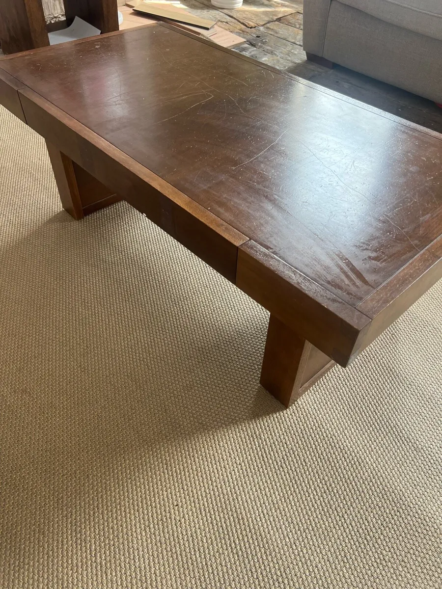 Coffee table TV table walnut - Image 1
