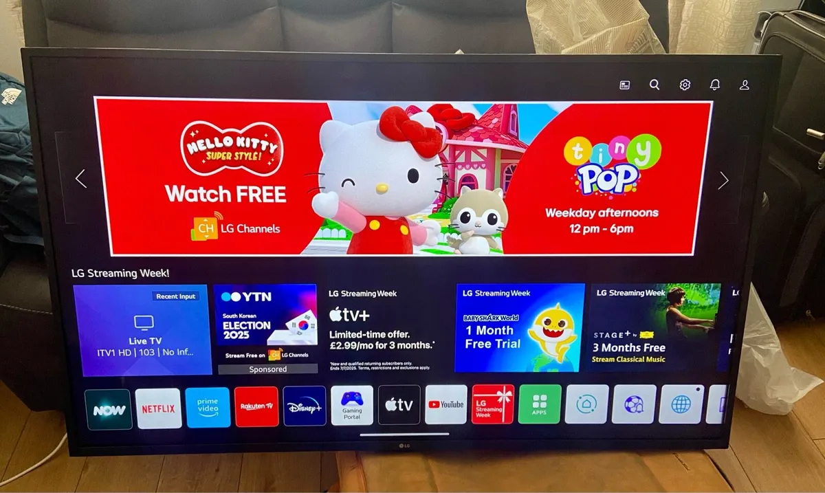 LG 55” 4K Smart TV & Wall Bracket - Image 1