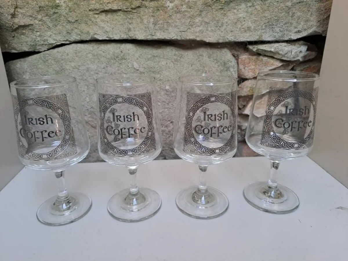 4 Irish Coffee glasses - Image 1