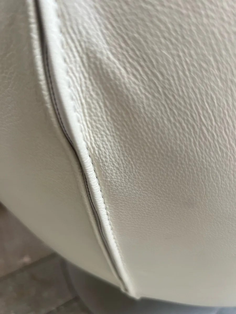 Italian leather swivel chair - Image 4