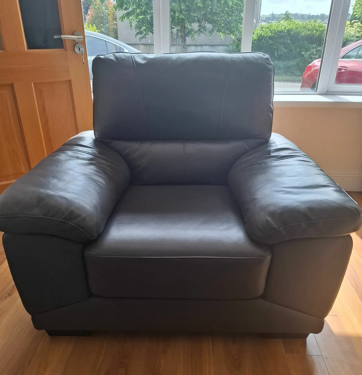 Genuine Leather Arm Chair - Image 1