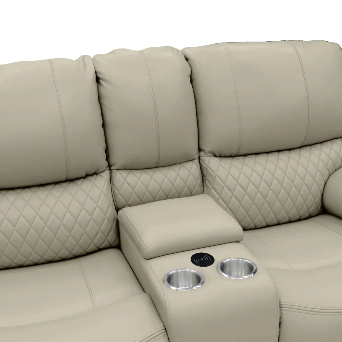 Electric Beige Rita Plus Corner Leather Recliner S - Image 3