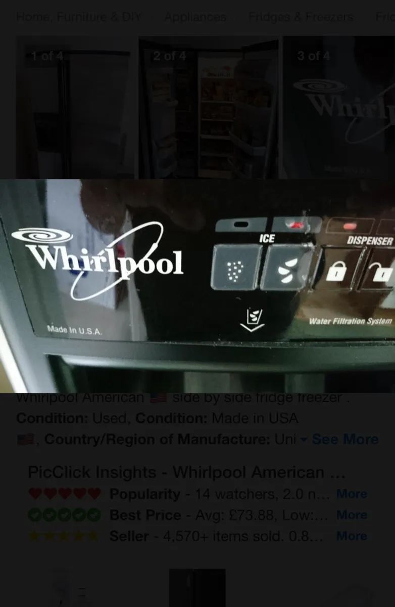 Whirlpool American fridge - Image 2