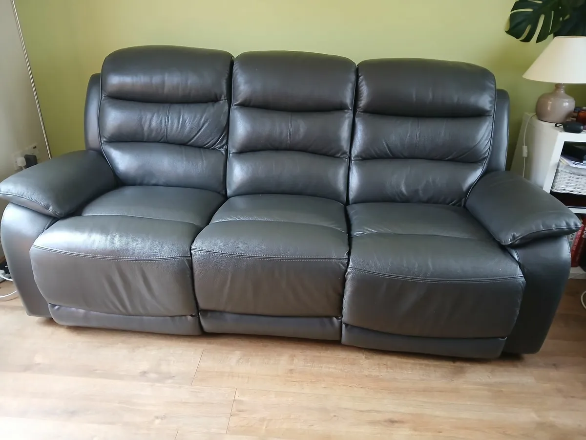 3 piece leather power reclining sofa - Image 2