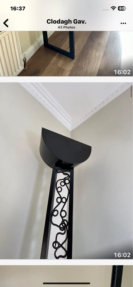 Unique  Irish Hand crafted table and floor lamp. - Image 3