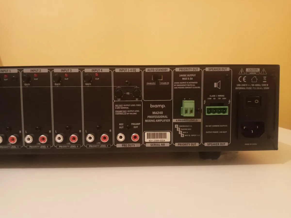 Delivery ‐ Biamp MA240 Pro Mixing Amplifier - Image 4