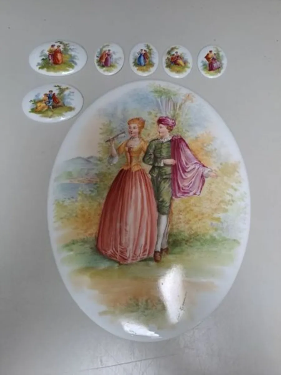 7 Porcelain plaques Vintage - Image 2