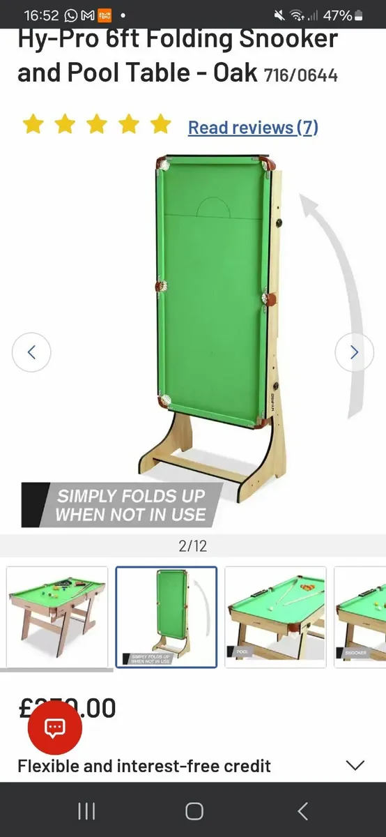 6ft hy-pro pool table - Image 1