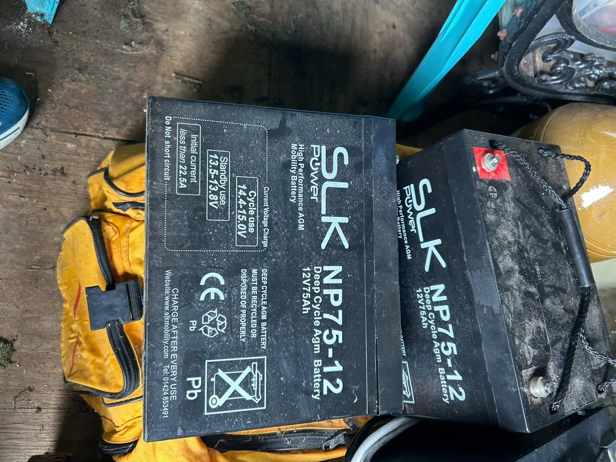 Mobility Scooter Batteries + Charger - Image 2
