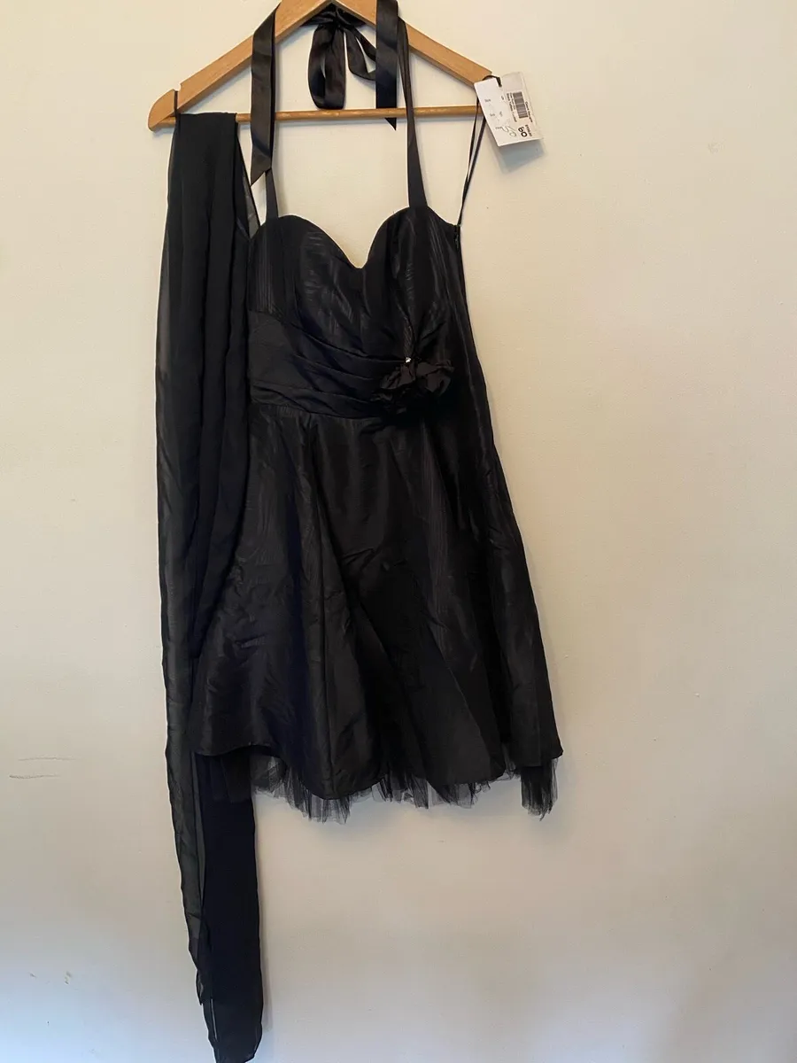 Black taffeta dress - Image 1
