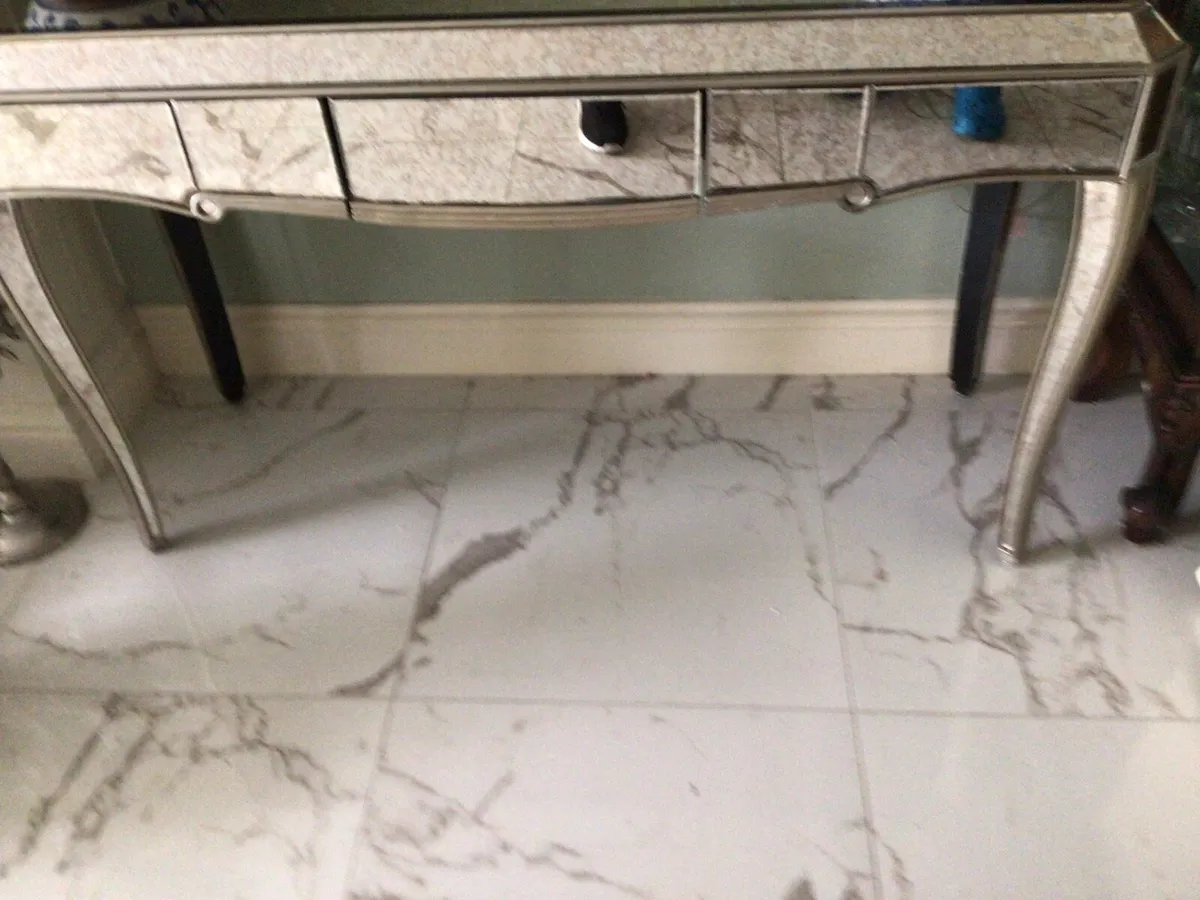 Large antique mirrored table - Image 2