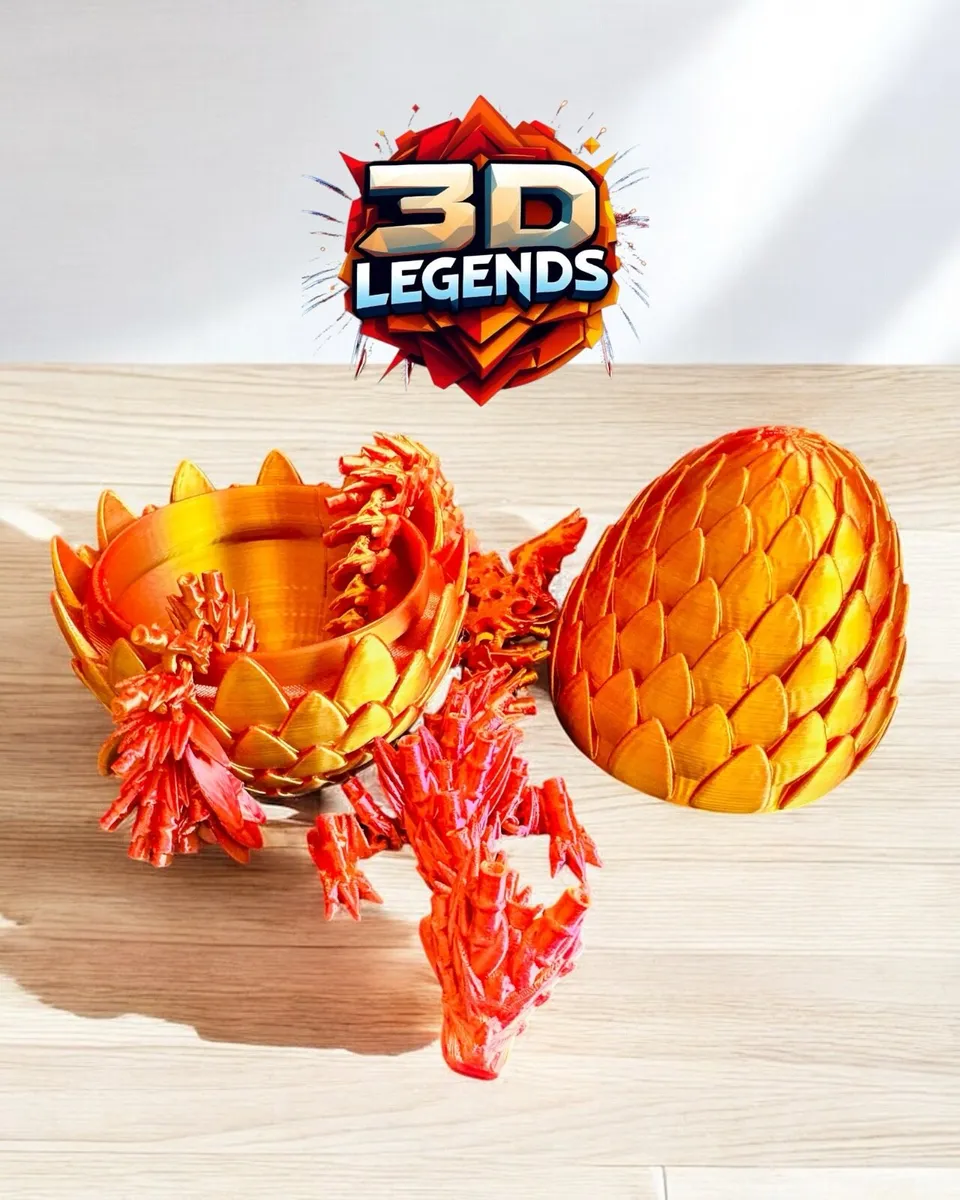 3D printed dragon with egg - Image 1