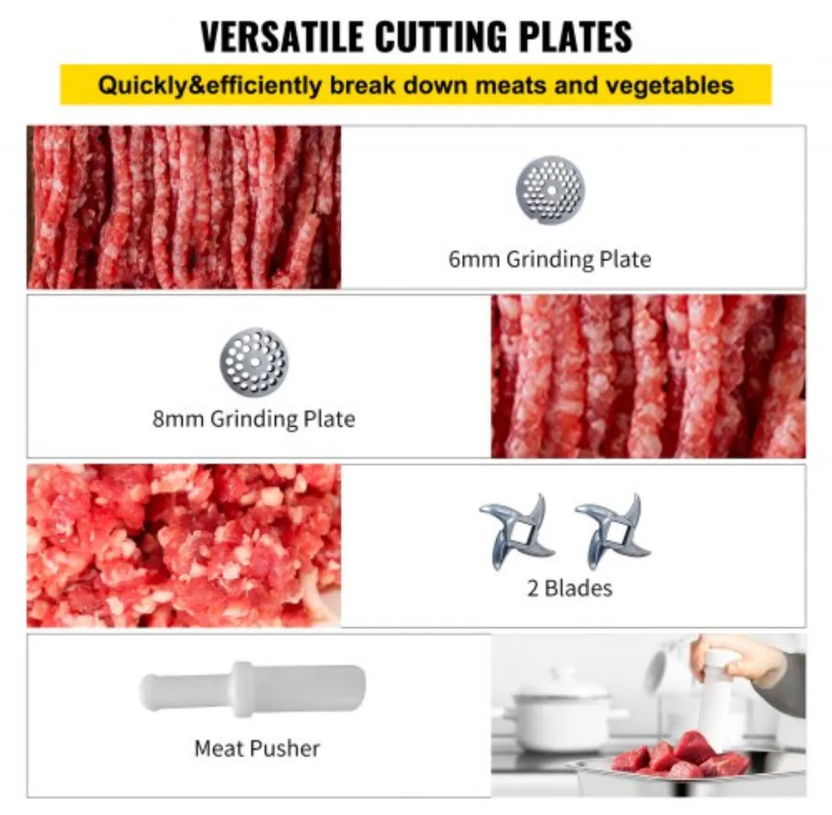 New 220v Meat grinder 1100w Stainless Steel - Image 3