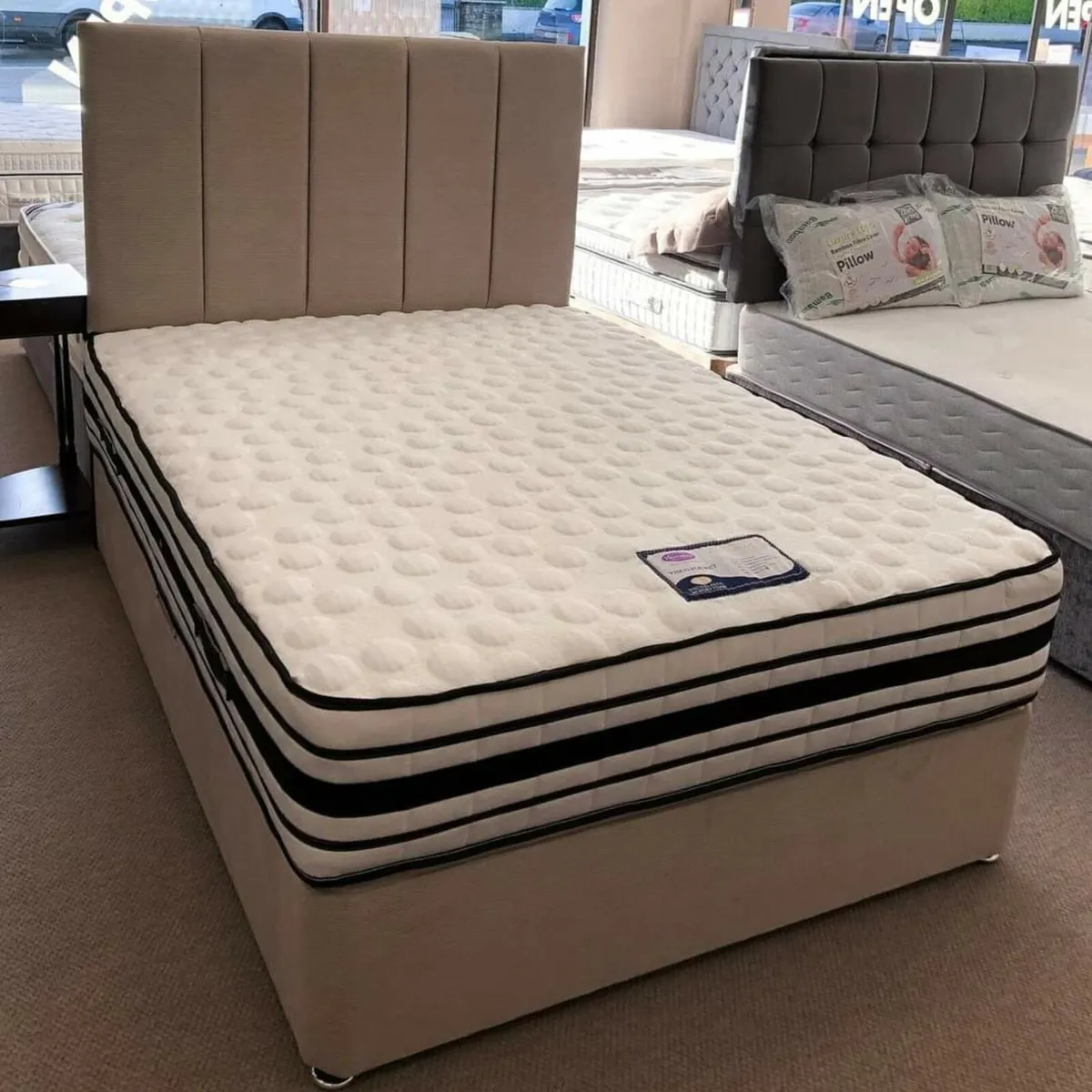 ⚡️NEW 5FT KING DIVAN BEDS AVAILABLE WITH MATTRESS - Image 1