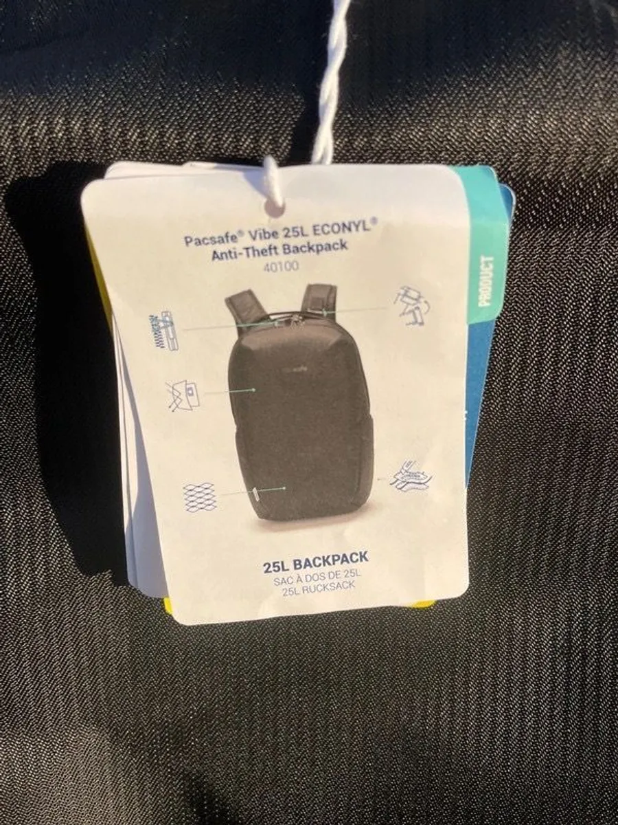 Pacsafe Vibe anti-theft 25l backpack 180 euro retail, made from recycled fishing nets - Image 4