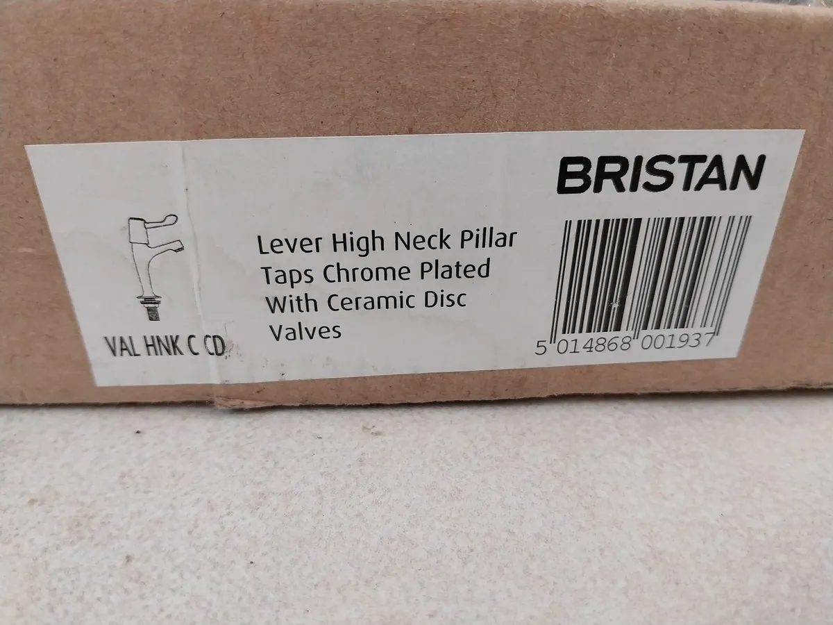 Briston Lever High Neck Pillar Taps - Image 2