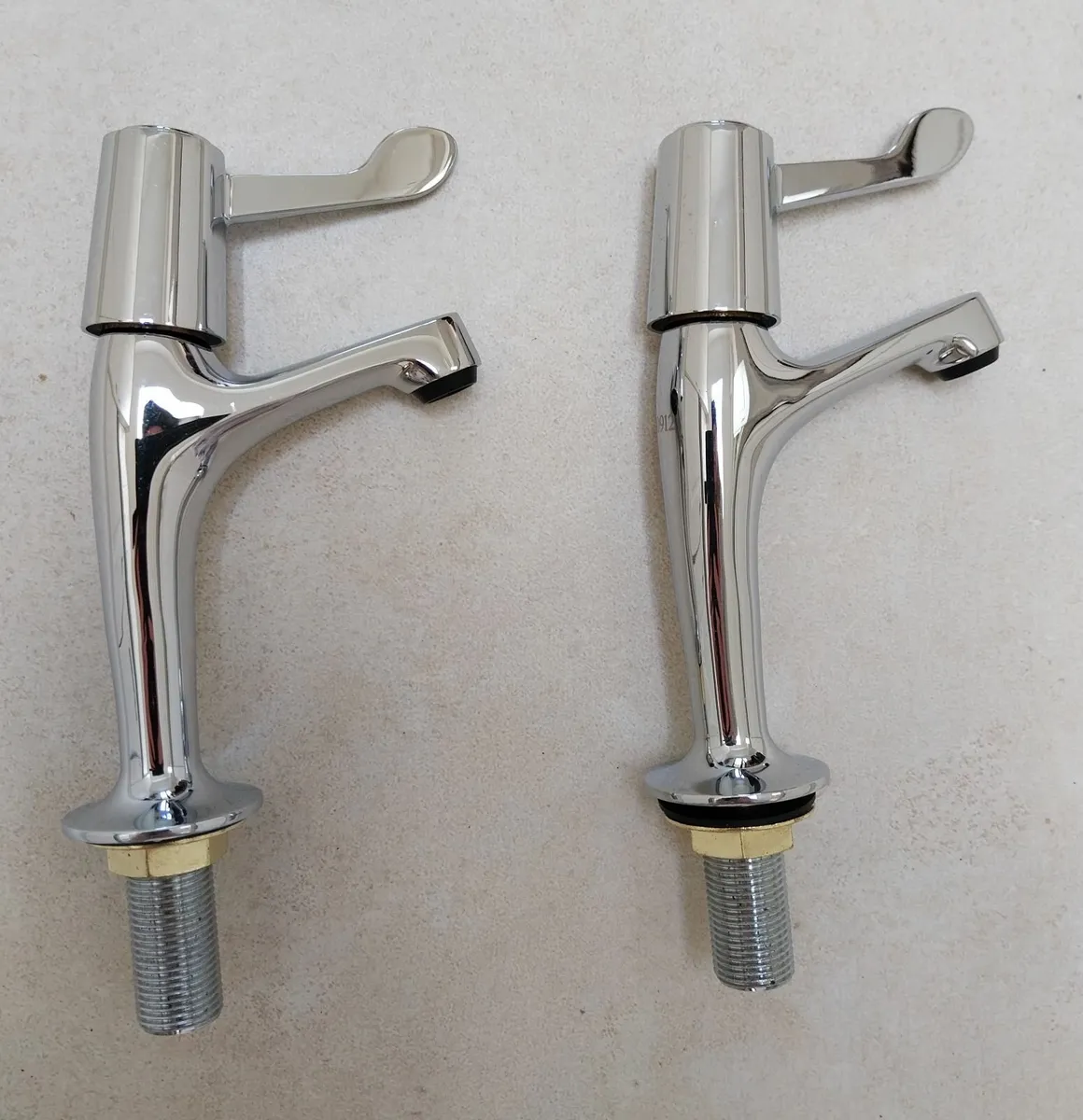 Briston Lever High Neck Pillar Taps - Image 1