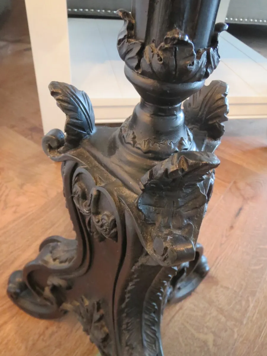 Antique Black 9 arm Candelabra Floor Lamp - Image 4
