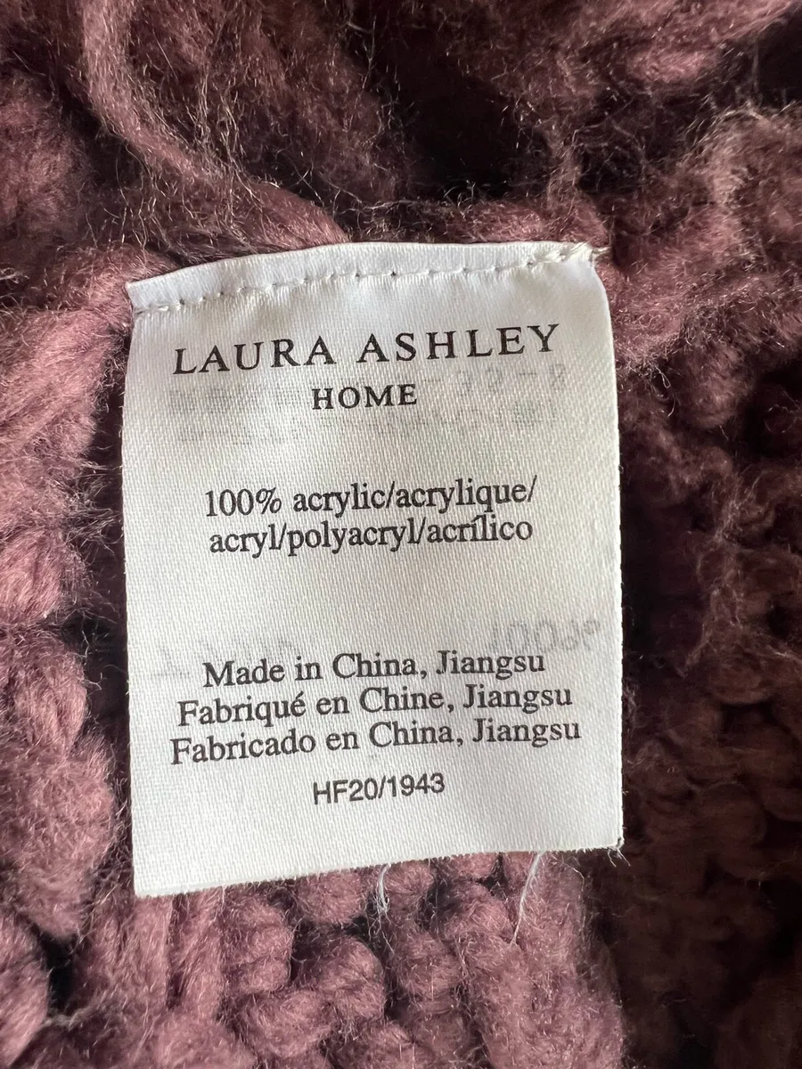 Chunky knit throw & 2 cushions (Laura Ashley) - Image 4