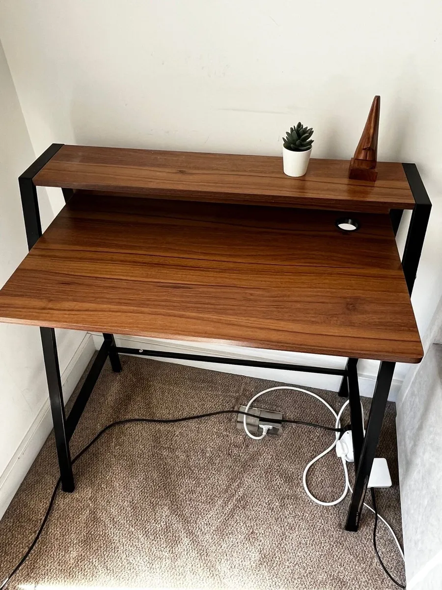 Computer Desk with metal frame - Image 1