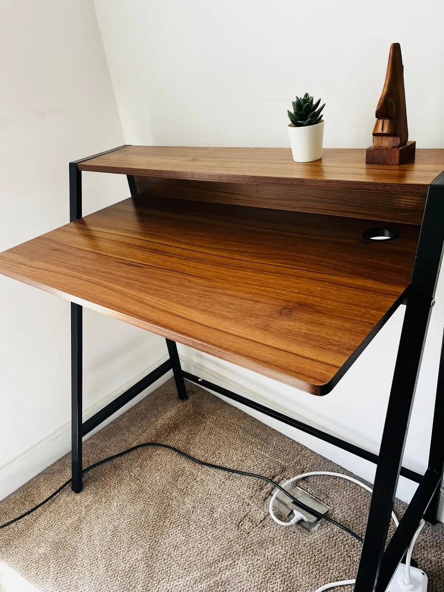 Computer Desk with metal frame - Image 2