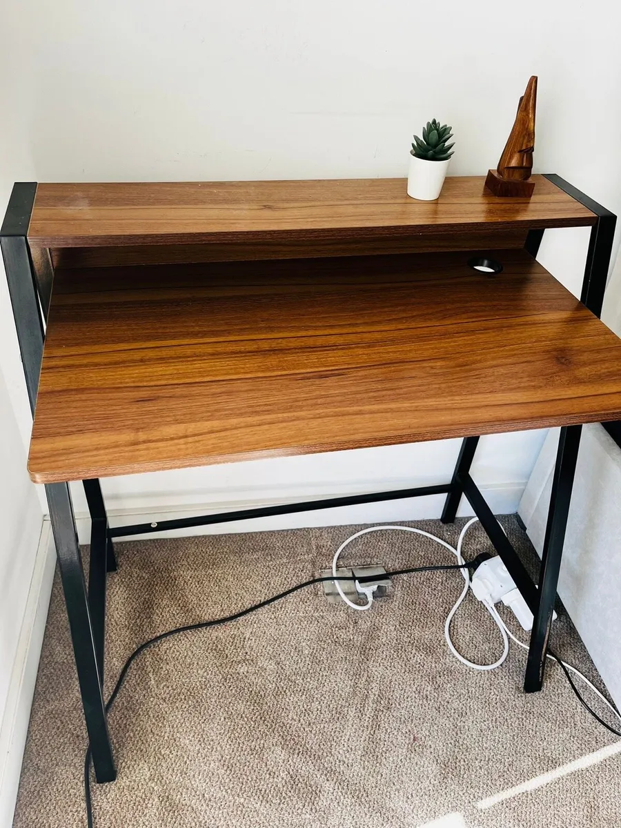 Computer Desk with metal frame - Image 3