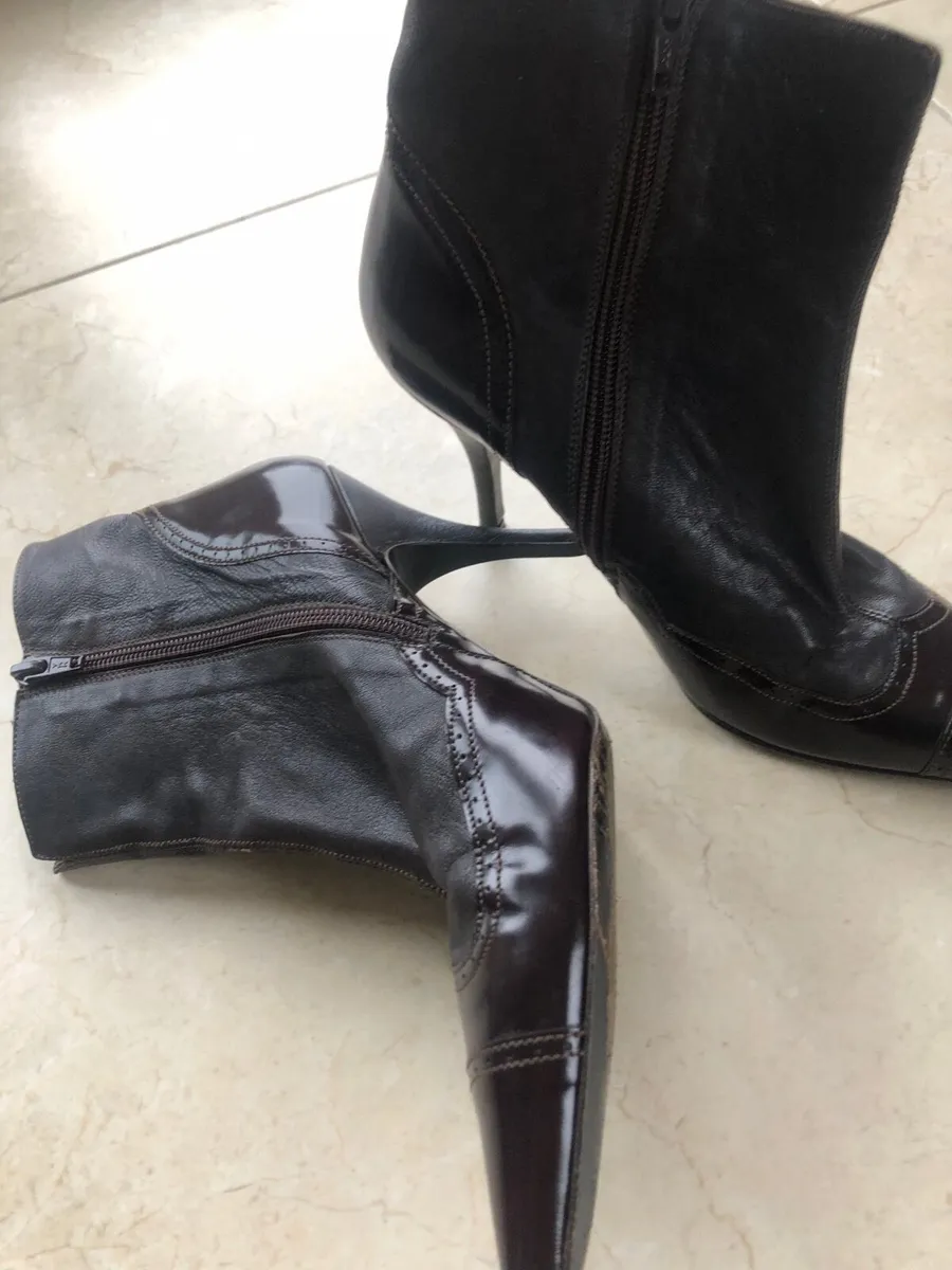 Aubergine ankle boots - Image 1