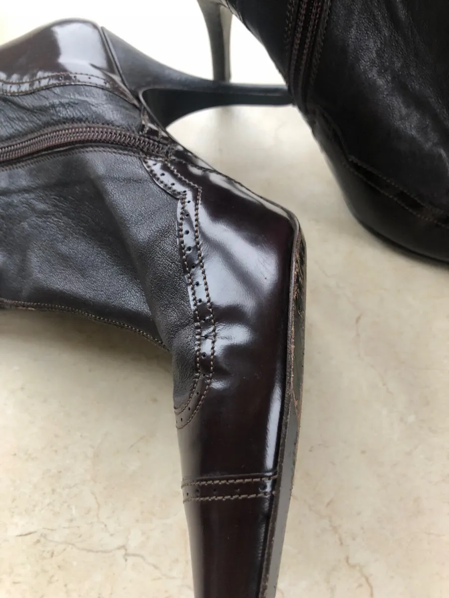 Aubergine ankle boots - Image 2
