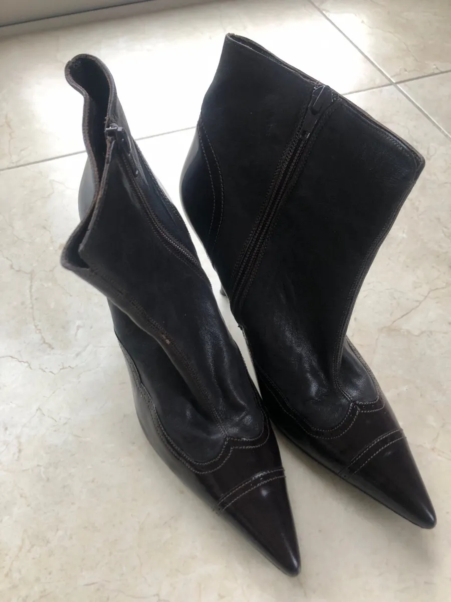 Aubergine ankle boots - Image 3