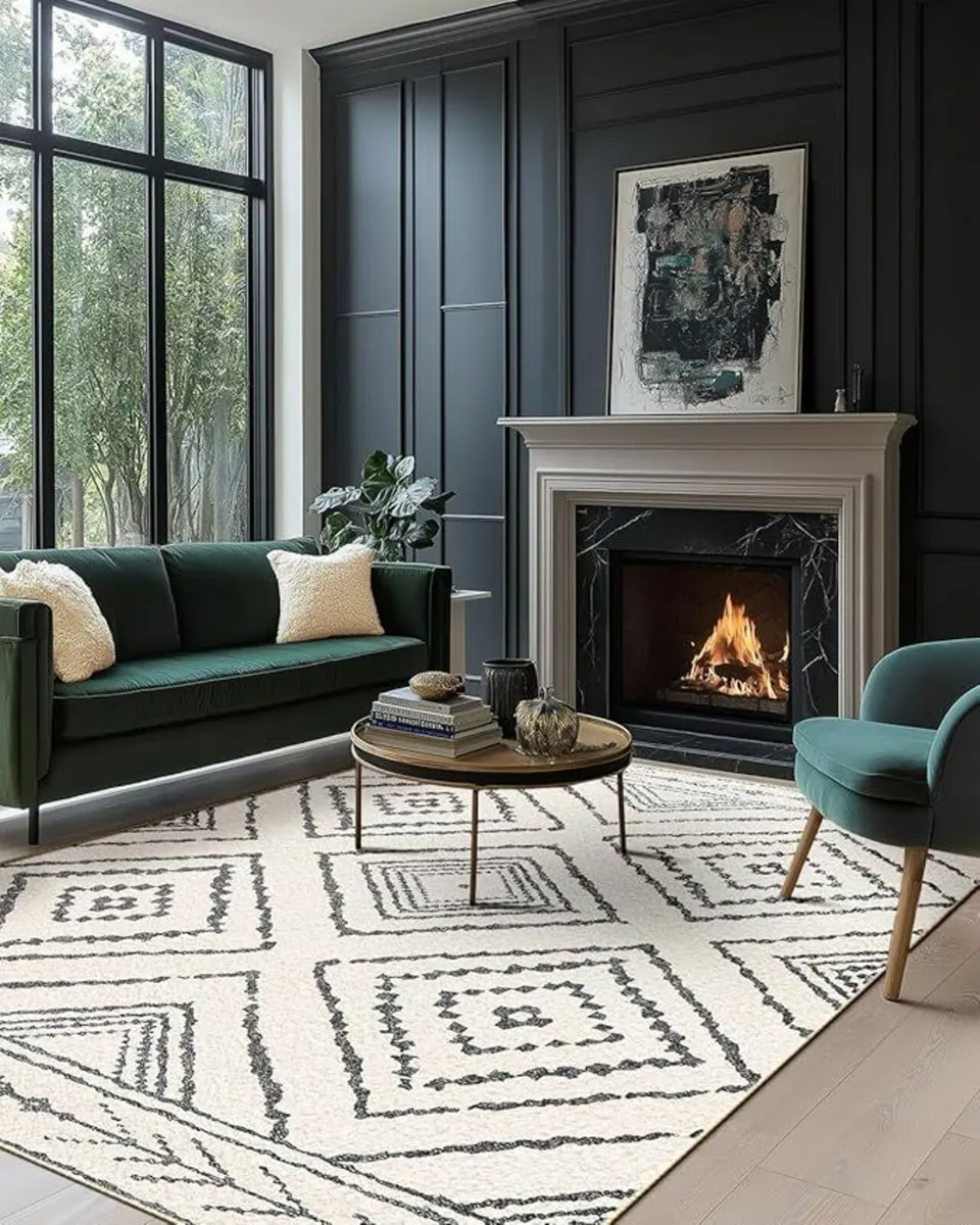 Bedroom Rugs Living Room, 240x300 Soft White - Image 1