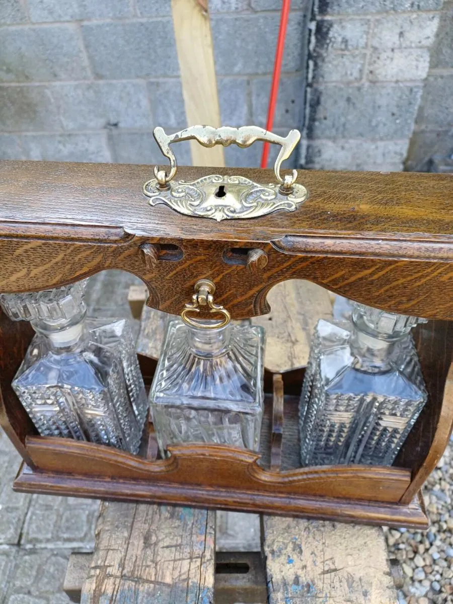 Vintage Mahogany Tantalus - Image 3